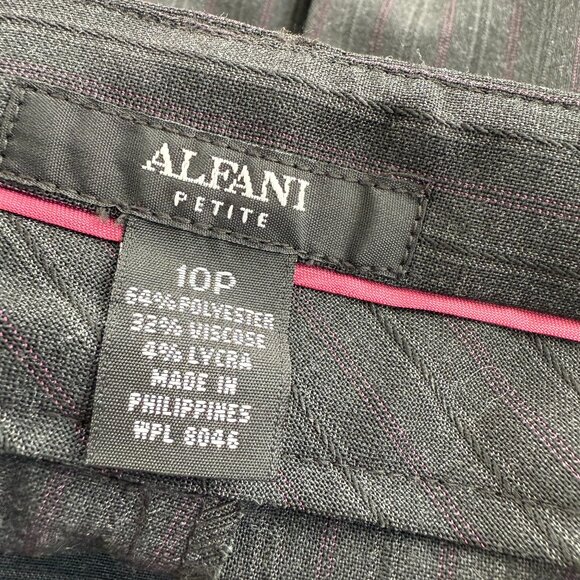 New Alfani Dress Pants Size 10 Petite Hook Closure Pockets Viscose, lycra, Polye - Picture 3 of 15